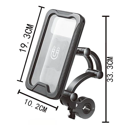 Suport de telefon pentru moto / bicicleta impermeabil cu carcasa si rotire S806 Suport de telefon pentru moto / bicicleta impermeabil cu carcasa si rotire S806