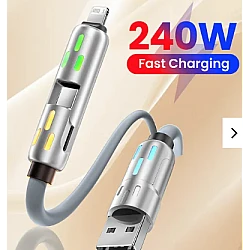 Cablu de date si incarcare 2 in 2 putere 240W Cablu de date si incarcare 2 in 2 putere 240W