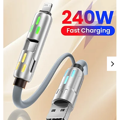 Cablu de date si incarcare 2 in 2 putere 240W Cablu de date si incarcare 2 in 2 putere 240W