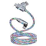 Cablu de date cu incarcare super rapida si lumina LED PD 4 in 1