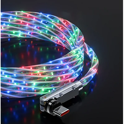 Cablu de date cu incarcare super rapida si lumina LED PD 4 in 1 Cablu de date cu incarcare super rapida si lumina LED PD 4 in 1