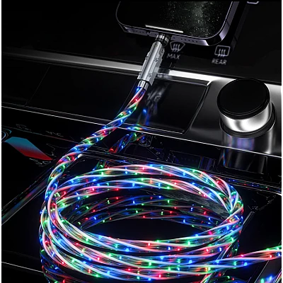 Cablu de date cu incarcare super rapida si lumina LED PD 4 in 1 Cablu de date cu incarcare super rapida si lumina LED PD 4 in 1