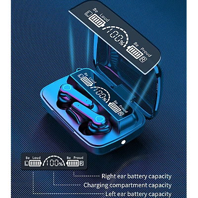 Casti Audio M19 In Ear baterie 2000 mAh Bluetooth Pairing automat Touch Control Casti Audio M19 In Ear baterie 2000 mAh Bluetooth Pairing automat Touch Control