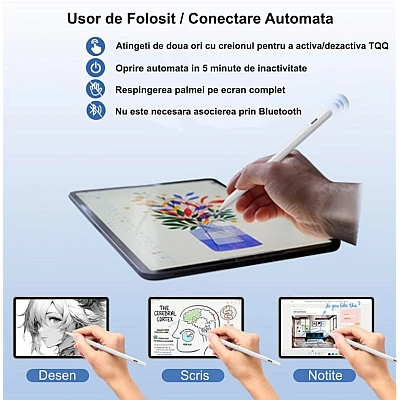 Pix Digital Universal Stylus Pen Type C Alb Pix Digital Universal Stylus Pen Type C Alb