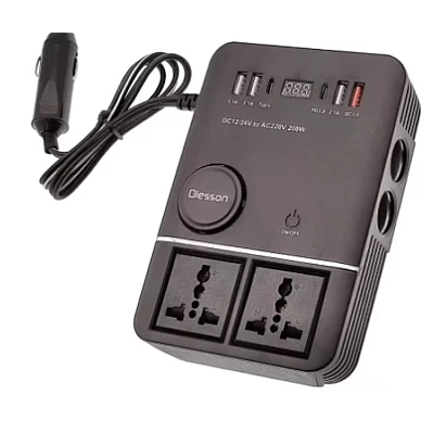Invertor auto Olesson 1661 de 220V/200W Invertor auto Olesson 1661 de 220V/200W