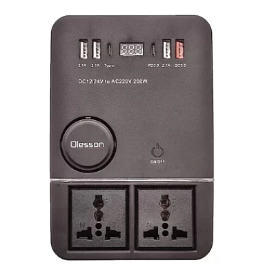 Invertor auto Olesson 1661 de 220V/200W Invertor auto Olesson 1661 de 220V/200W