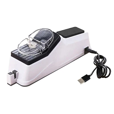 Ascutitor electric de cutite conectare USB 3 fante pentru ascutire plastic si metal Ascutitor electric de cutite conectare USB 3 fante pentru ascutire plastic si metal