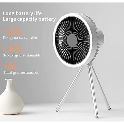 Ventilator portabil cu trepied multifunctional 10000mAh temporizare Ventilator portabil cu trepied multifunctional 10000mAh temporizare