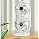 Ventilator de birou cu cap dublu silentios puternic reglabil cu 3 viteze Ventilator de birou cu cap dublu silentios puternic reglabil cu 3 viteze