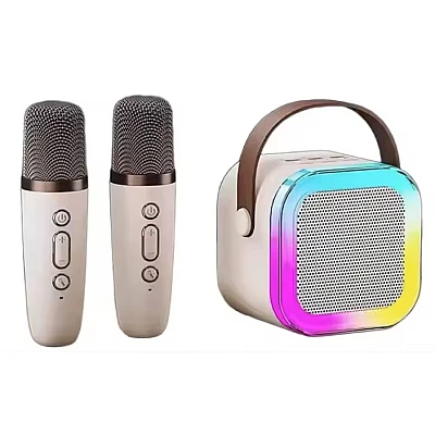 Boxa Karaoke Portabilă K12 cu 2 Microfoane Wireless LED RGB Radio FM Boxa Karaoke Portabilă K12 cu 2 Microfoane Wireless LED RGB Radio FM