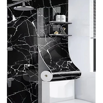Rola Tapet 3D Autoadeziv model imitatie marmura 3D NEAGRA 40x300 cm grosime 2.5 cm Rola Tapet 3D Autoadeziv model imitatie marmura 3D NEAGRA 40x300 cm grosime 2.5 cm