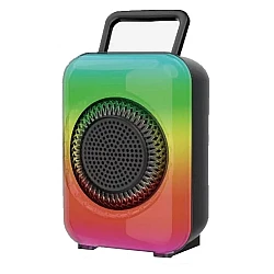 Boxa portabila GTS 1867 Bluetooth USB TF Radio FM lumini LED RGB 10W