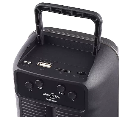 Boxa portabila GTS 1867 Bluetooth USB TF Radio FM lumini LED RGB 10W Boxa portabila GTS 1867 Bluetooth USB TF Radio FM lumini LED RGB 10W