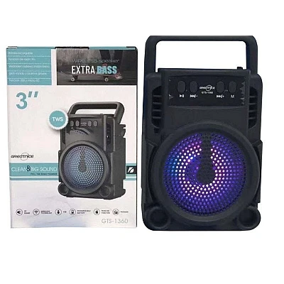 Boxa portabila GTS 1360 cu led RGB cu maner transport Boxa portabila GTS 1360 cu led RGB cu maner transport