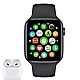 Set Ceas smartwatch inteligent si casti stereo wireless Set Ceas smartwatch inteligent si casti stereo wireless