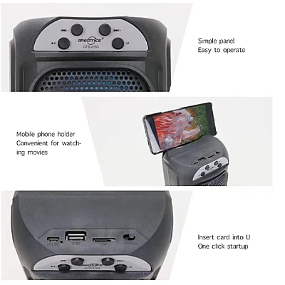 Boxa portabila GTS 2163 de 4 inch cu led multicolor Boxa portabila GTS 2163 de 4 inch cu led multicolor