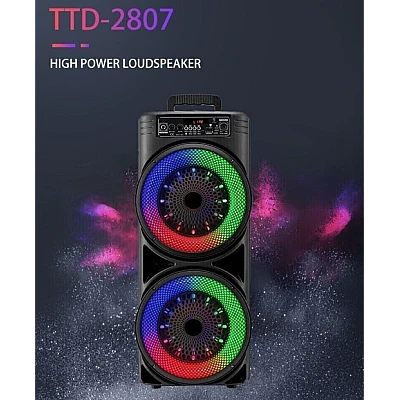 Boxa karaoke TTD 2807 microfon wireless Bluetooth si telecomanda Boxa karaoke TTD 2807 microfon wireless Bluetooth si telecomanda