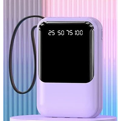 Mini Baterie externa 20000mAh Fast Charge Type C cu display si cabluri Mini Baterie externa 20000mAh Fast Charge Type C cu display si cabluri