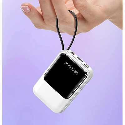 Mini Baterie externa 20000mAh Fast Charge Type C cu display si cabluri Mini Baterie externa 20000mAh Fast Charge Type C cu display si cabluri