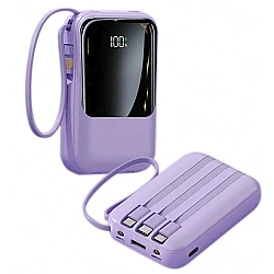 Mini Baterie externa 20000mAh Fast Charge Type C cu display si cabluri