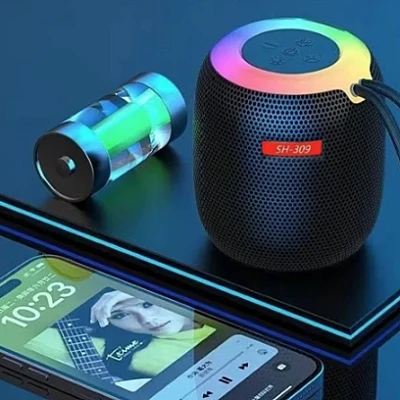 Mini Boxa SH 309 Bluetooth cu Iluminare RGB si Bas Puternic Mini Boxa SH 309 Bluetooth cu Iluminare RGB si Bas Puternic