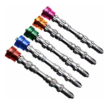Set 5 Biti de surubelnita magnetica PH2 Otel Multicolor
