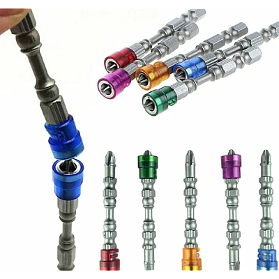 Set 5 Biti de surubelnita magnetica PH2 Otel Multicolor Set 5 Biti de surubelnita magnetica PH2 Otel Multicolor