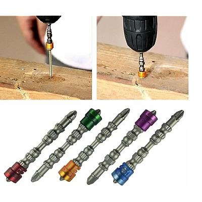 Set 5 Biti de surubelnita magnetica PH2 Otel Multicolor