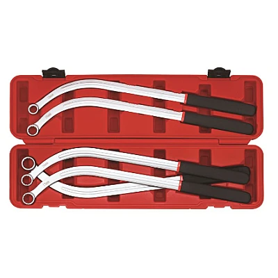 Trusa 5 chei inelare pentru curele dimensiuni 13 15 16 17 19 mm lungime 470 mm Trusa 5 chei inelare pentru curele dimensiuni 13 15 16 17 19 mm lungime 470 mm