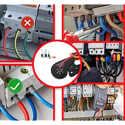 Set 1200 Conectori de sertizare pentru virole de sarma Conector de linie terminala Set 1200 Conectori de sertizare pentru virole de sarma Conector de linie terminala