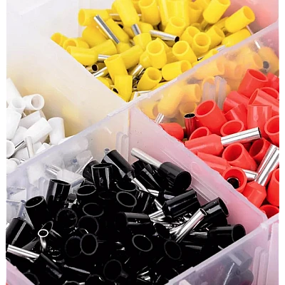 Set 1200 Conectori de sertizare pentru virole de sarma Conector de linie terminala Set 1200 Conectori de sertizare pentru virole de sarma Conector de linie terminala