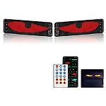 Set 2 piese Ecran Publicitar Flexibil 60×12 cm cu USB Ochi de diavol BT Ecran Colorat pentru Fereastra si Usa.