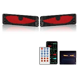 Set 2 piese Ecran Publicitar Flexibil 60×12 cm cu USB Ochi de diavol BT Ecran Colorat pentru Fereastra si Usa.