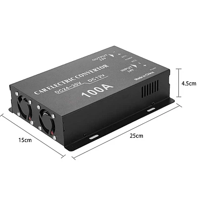 Convertor auto 100A tensiune 24v la 12v Convertor auto 100A tensiune 24v la 12v