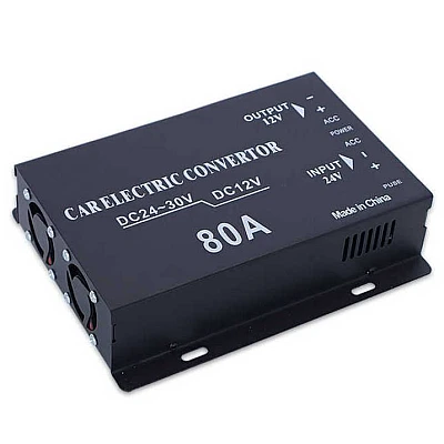 Convertor auto 80A tensiune 24v la 12v Convertor auto 80A tensiune 24v la 12v