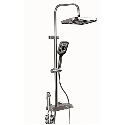 Set de dus multifunctional tip ploaie cu afisare digitala si cu termostat Set de dus multifunctional tip ploaie cu afisare digitala si cu termostat