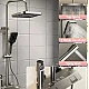 Set de dus multifunctional tip ploaie cu afisare digitala si cu termostat Set de dus multifunctional tip ploaie cu afisare digitala si cu termostat