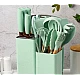 Set ustensile bucatarie 19 piese silicon alimentar cutite tocator termorezistente antiaderente suport blat VERDE MENTA Set ustensile bucatarie 19 piese silicon alimentar cutite tocator termorezistente antiaderente suport blat VERDE MENTA
