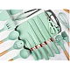Set ustensile bucatarie 19 piese silicon alimentar cutite tocator termorezistente antiaderente suport blat VERDE MENTA Set ustensile bucatarie 19 piese silicon alimentar cutite tocator termorezistente antiaderente suport blat VERDE MENTA