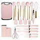 Set ustensile bucatarie 19 piese silicon alimentar cutite tocator termorezistente antiaderente suport blat ROZ Set ustensile bucatarie 19 piese silicon alimentar cutite tocator termorezistente antiaderente suport blat ROZ