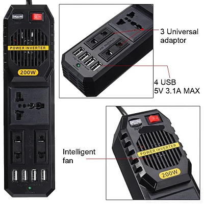 Invertor auto E8981 putere 200W