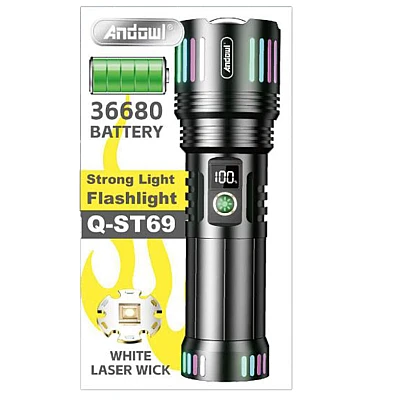 Lanterna LED puternica profesionala reincarcabila Andowl Q ST69 Lanterna LED puternica profesionala reincarcabila Andowl Q ST69