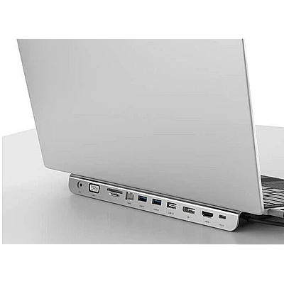 Adaptor Hub Multiport 11 in 1 USB C Docking Station pentru Laptop Q HU990 Adaptor Hub Multiport 11 in 1 USB C Docking Station pentru Laptop Q HU990