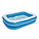 Set Piscina gonflabila dreptunghiulara 201x150x51cm 2 inele Family Pool + Pompa electrica cadou