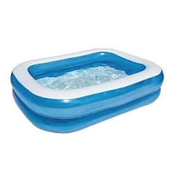 Set Piscina gonflabila dreptunghiulara 201x150x51cm 2 inele Family Pool + Pompa electrica cadou
