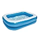 Set Piscina gonflabila dreptunghiulara 201x150x51cm 2 inele Family Pool + Pompa electrica cadou