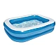 Set Piscina gonflabila dreptunghiulara 201x150x51cm 2 inele Family Pool + Pompa electrica cadou
