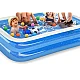 Set Piscina gonflabila dreptunghiulara 201x150x51cm 2 inele Family Pool + Pompa electrica cadou