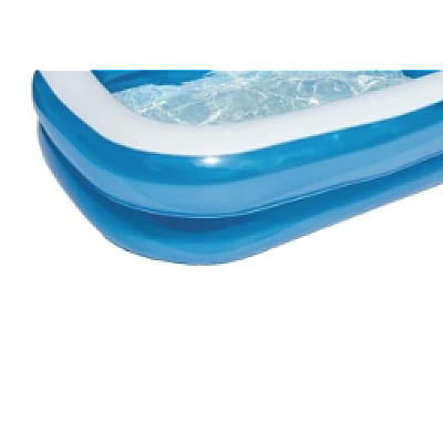 Set Piscina gonflabila dreptunghiulara 201x150x51cm 2 inele Family Pool + Pompa electrica cadou