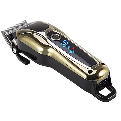 Aparat de tuns profesional Kemei KM1990 cu acumulator afisaj LCD lama reglabila Aparat de tuns profesional Kemei KM1990 cu acumulator afisaj LCD lama reglabila